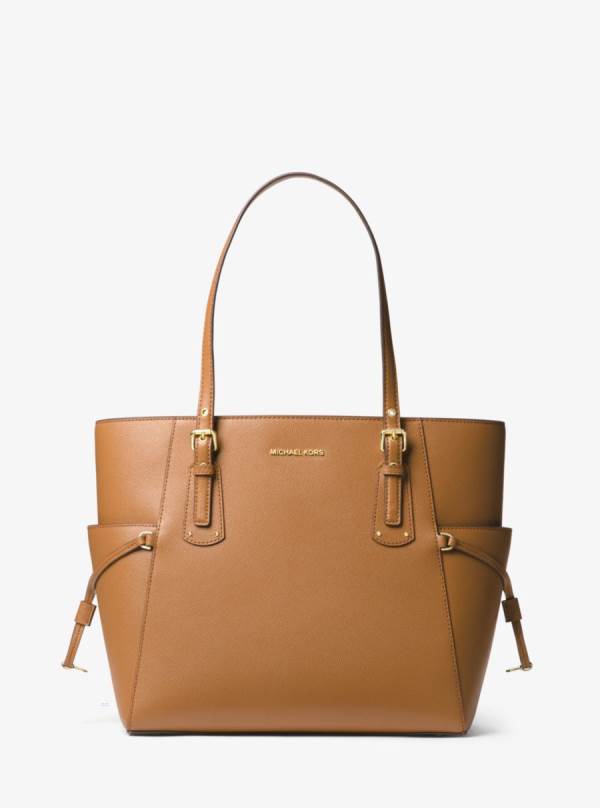 Damske Prenosná Taška Michael Kors Voyager Small Crossgrain Leather Hnede - Kabelky Michael Kors Akcia | IPZUW-0859